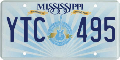 MS license plate YTC495