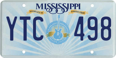 MS license plate YTC498