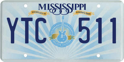 MS license plate YTC511