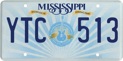 MS license plate YTC513