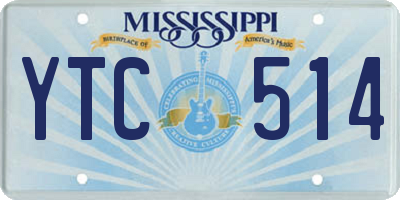 MS license plate YTC514