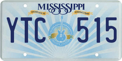 MS license plate YTC515