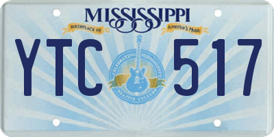 MS license plate YTC517