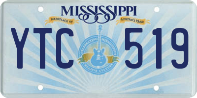 MS license plate YTC519