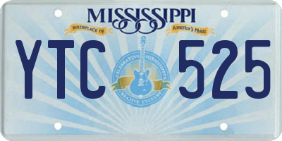 MS license plate YTC525