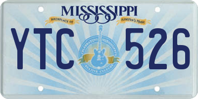 MS license plate YTC526