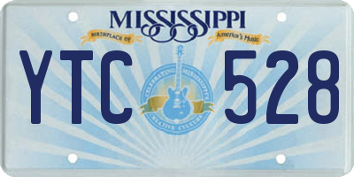MS license plate YTC528