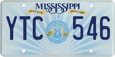 MS license plate YTC546