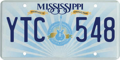 MS license plate YTC548