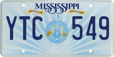 MS license plate YTC549