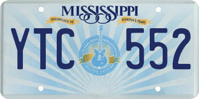 MS license plate YTC552