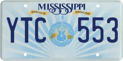 MS license plate YTC553