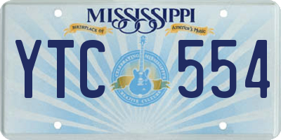 MS license plate YTC554