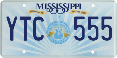 MS license plate YTC555