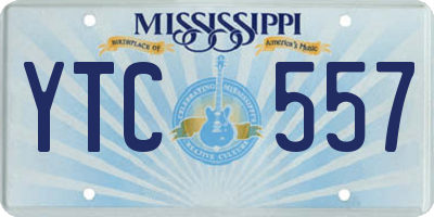 MS license plate YTC557
