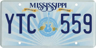 MS license plate YTC559