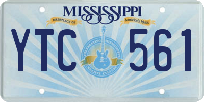 MS license plate YTC561