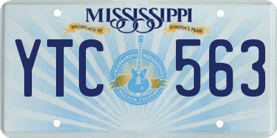 MS license plate YTC563