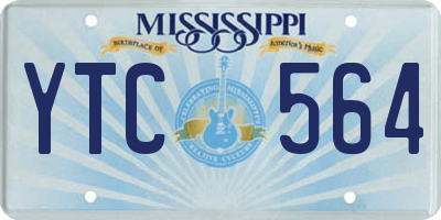 MS license plate YTC564