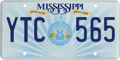 MS license plate YTC565