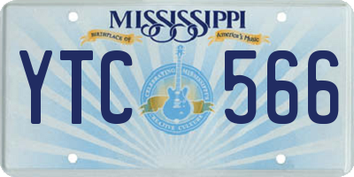 MS license plate YTC566