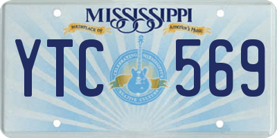 MS license plate YTC569