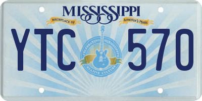 MS license plate YTC570