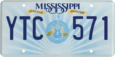 MS license plate YTC571