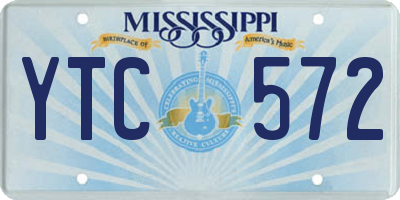 MS license plate YTC572