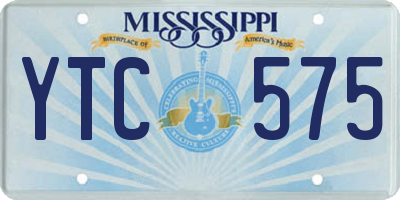 MS license plate YTC575