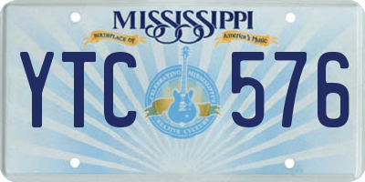 MS license plate YTC576
