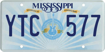 MS license plate YTC577