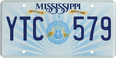 MS license plate YTC579