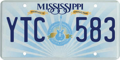 MS license plate YTC583