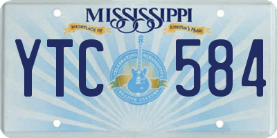 MS license plate YTC584