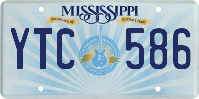 MS license plate YTC586