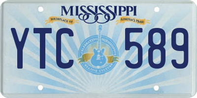 MS license plate YTC589