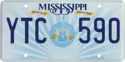 MS license plate YTC590