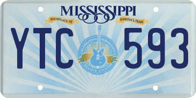 MS license plate YTC593
