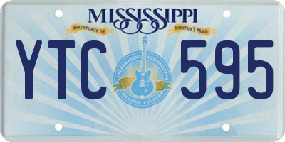 MS license plate YTC595