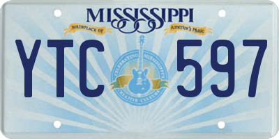 MS license plate YTC597