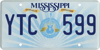 MS license plate YTC599