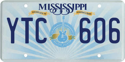MS license plate YTC606