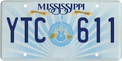 MS license plate YTC611