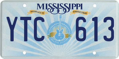MS license plate YTC613
