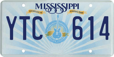MS license plate YTC614