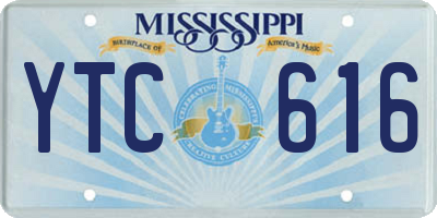 MS license plate YTC616