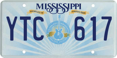 MS license plate YTC617