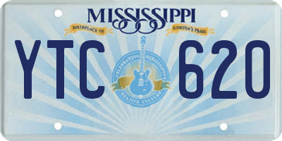 MS license plate YTC620