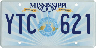 MS license plate YTC621